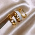 Pikkukuva 1 / 3: Sarja 3 kpl 18 k kullatut säädettävät renkaat nikkelitön Gold one size