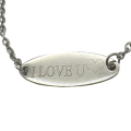 Pikkukuva 2 / 2: Hopeinen rannekoru, jossa teksti "I love you" ystävänpäivälahja Silver one size