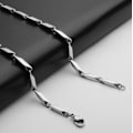 Miniatyrbilde 1 av 4: Chain in stainless steel melon seed shaped choose from 3 different lengths Silver S