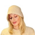 Miniatyrbilde 4 av 10: Varm fiskelue i plysjstrikket lue i ull White one size