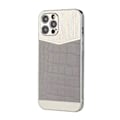 Miniatyrbillede 2 af 3: iPhone 13, Pro & Max galvaniseret skal med luksuriøst vegansk læder Silver one size