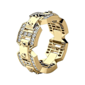 Miniatyrbild 3 av 3: Unik handgjord guld ring för män punk lyx design Gold one size