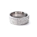 Pikkukuva 1 / 5: Kaunis sormus Zircon strasseilla kultaa ja hopeaa Silver one size