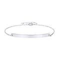 Miniatyrbilde 2 av 4: Stainless Steel Bracelet with Narrow Plate and Diamond Detail - Tray - Gold, Silver, Rose Gold" Gold one size