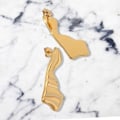 Pikkukuva 2 / 3: Noorzai Scandinavia -Geometriset korvakorut 18K kultaa epätasainen ''studs'' Gold one size