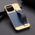 Miniatyrbilde 7 av 7: iPhone 13 Pro deksel vegansk skinn med stropp for godt grep gull Red one size
