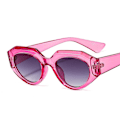 Miniatyrbilde 1 av 2: Retro solbriller kvinner årets hotteste trend rosa Pink one size