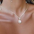 Pikkukuva 5 / 6: Nazar-kaulakoru 925 hopeaa värikkäillä zirkoniakivillä - tyylikkäät suojaavat korut Silver one size