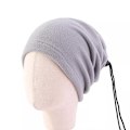 Miniatyrbillede 1 af 4: Tørklæde 2 i 1 hue til børn fleece varm vinter let at justere Grey one size