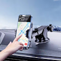 Miniatyrbillede 3 af 5: Universal bilholder – sugekopmontering til forrude, instrumentbræt og luftventil – justerbar 360° smartphoneholder Black one size