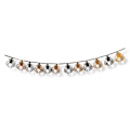Miniatyrbillede 2 af 2: Halloween -guirlande med glitrende edderkopper i orange Orange