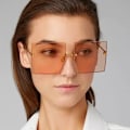 Miniatyrbillede 3 af 4: Store solbriller med firkantede glas i sort og brun kim 2025 Brown one size