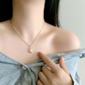 Pikkukuva 3 / 4: Kullatut kaulakorut kaulakoru timanteilla pudota lahja Gold one size