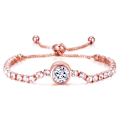 Pikkukuva 1 / 3: Kaunis rannekoru zirkonilla, ylellinen lahja 18k kullattu Pink gold one size