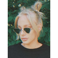 Pikkukuva 3 / 3: Kolmiomaiset hipster aurinkolasit hopeaa Silver one size