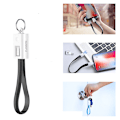 Pikkukuva 2 / 10: 6 PAKKAUS! Micro USB/Android - laturi avaimenperä USB-kaapeli kannettava! Black one size