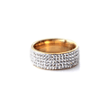 Pikkukuva 5 / 5: Kaunis sormus Zircon strasseilla kultaa ja hopeaa Gold one size