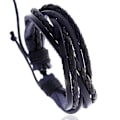Miniatyrbild 5 av 5: Handgjort flätat tvinnat armband för män äkta läder i stil brun Brun one size