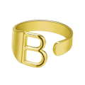Miniatyrbillede 4 af 7: Forgyldt ring med minimalt justerbare bogstaver Gold one size