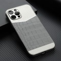 Miniatyrbild 1 av 3: iPhone 13, Pro & Max elektropläterat skal med veganskt läder lyx Silver one size
