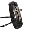 Pikkukuva 1 / 3: Retro käsintehty rannekoru Cross Latin Black one size