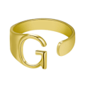 Miniatyrbillede 3 af 5: Forgyldt ring med minimalt justerbare bogstaver Gold one size