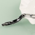 Miniatyrbillede 1 af 3: Noorzai Scandinavia - Armbånd i wolfram til mænd sølvkæde magnetisk terapi Gold one size