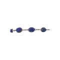 Miniatyrbillede 2 af 6: Noorzai Scandinavia - Lapis Lazuli smykkesæt i 925 sølv: Halskæde (justerbar 47 cm) og armbånd (17 cm) Blue one size