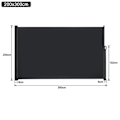 Miniatyrbild 2 av 4: Retraktabel Vindskydd - LZQ - 2 x 3 m - UV-skydd - Polyester - Anthracit Antracit
