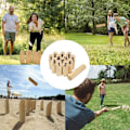 Miniatyrbild 3 av 4: Kubb Game by Numbers - LZQ - Tossing Game Set i trä - för barn och vuxna Naturlig