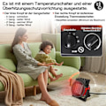 Miniatyrbild 3 av 4: LARS360 Fläktvärmare Fläktvärmare Energisparande 2000W Tyst keramisk värmare för hemmagarage