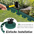Miniatyrbild 4 av 4: LARS360 flexibla plastgräskanter - Längd 10m - Höjd 50mm - 30 säkerhetspinnar - Grön Grön