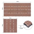 Miniatyrbild 2 av 4: LARS360 Interlocking Wood Composite WPC Interlocking Garden Plates Utomhusgolvplattor 30 x 30 cm (1m²), paket med 11 kastanj