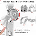 Miniatyrbild 4 av 4: LARS360 6 i 1 stege stege 3,4 m - multifunktionsstege ledad stege med plattform 4x3 stegsteg aluminium stege