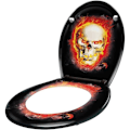 Miniatyrbild 1 av 4: Toalettsits - LZQ - Skull - Soft Close - Hårdplast - Enkel att fästa