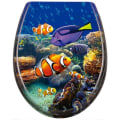 Miniatyrbild 1 av 4: Toalettsits - LZQ - Färgglad fisk - Soft Close - Enkel att fästa - Hårdplast Färgglada fiskar