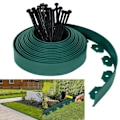 Miniatyrbild 1 av 4: LARS360 flexibla plastgräskanter - Längd 10m - Höjd 50mm - 30 säkerhetspinnar - Grön Grön