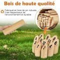 Miniatyrbild 2 av 4: Kubb Game by Numbers - LZQ - Tossing Game Set i trä - för barn och vuxna Naturlig
