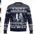 Julesweatshirt med rund hals, pullover, 3D-printet vinterlangærmet sweatshirt - EL3622 - Størrelse L L