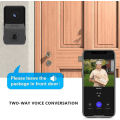 Miniatyrbild 2 av 4: Trådlös fjärrstyrd videodörrklocka, smart videodörrklocka hem intercom HD nattseende wifi laddning, smart dörrklocka, tvåvägskommunikation, appkontroll