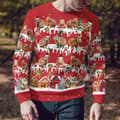 Juletrøje Pullover til Mænd, 3D Digital Print Rundhals Sweater Top, Efterår/Vinter Beklædning - EL1805 - Størrelse M M