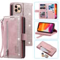 Magnetiskt Läderplånboksfodral för iPhone 11 Pro Max - Roséguld
