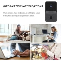 Miniatyrbild 4 av 4: Trådlös fjärrstyrd videodörrklocka, smart videodörrklocka hem intercom HD nattseende wifi laddning, smart dörrklocka, tvåvägskommunikation, appkontroll