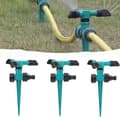 3 st 360° Automatisk Gräsmatta Bevattningssystem, Tre-Arms Rotationsbevattning