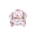 1/12 Dockhus Soffa Blomma Miniatyr Möbel Soffa Fåtölj Modell