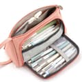 Blyantskrin med stor kapacitet, Canvas Pen Pencil Pouch med H