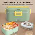 Miniatyrbild 4 av 4: Bento Box Vuxen Lunchlåda 1.8L Elektrisk Lunchlåda Dubbel Spänning Värme Lunchlåda Bärbar 304 Liner Isolerad Gratis Vattenpåfyllning Lunchlåda