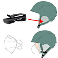 Miniatyrbild 3 av 3: 10 st Ski Mask Säte Helmet Ski Chuck Helmet Clip Mask Hook Cover On Helmet