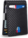 Smal Plånbok för Män Minimalistisk Läder Bifold RFID-Blockering