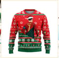 Julesweatshirt med rund hals, pullover, 3D-printet vinterlangærmet sweatshirt - EL3637 - Størrelse M M